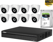Комплект за видеонаблюдение с 8 камери HDCVI 2MP