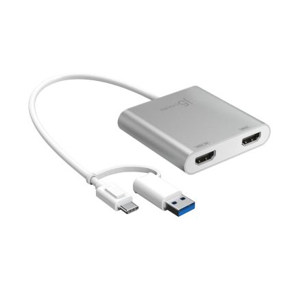 Адаптер j5create JCA365, За 2 монитора, USB-C - 2 x HDMI