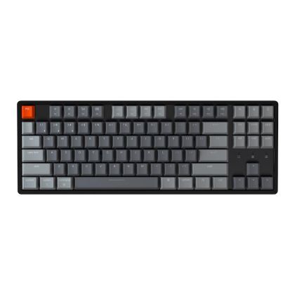 Геймърска Механична клавиатура Keychron K8, Aluminum, Hot-Swappable, TKL Gateron Optical Blue Switch, RGB LED ABS