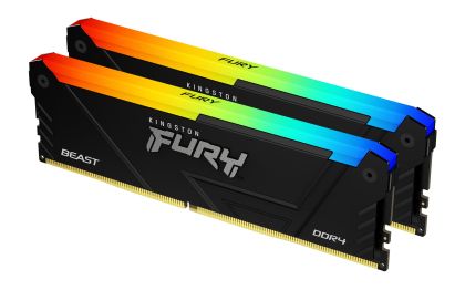 Памет Kingston FURY Beast Black RGB 16GB(2x8GB) DDR4 2666MHz KF426C16BBK2/16