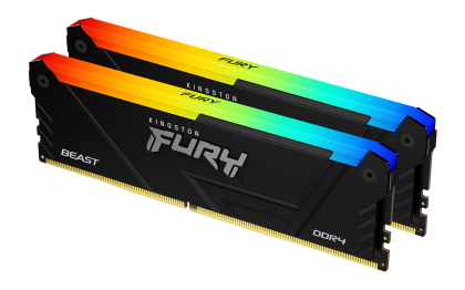 Памет Kingston FURY Beast Black RGB 16GB(2x8GB) DDR4 3600MHz CL17