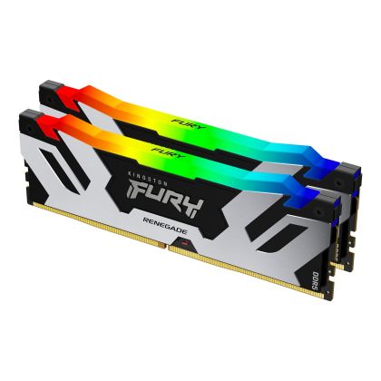 Памет Kingston Fury Renegade Silver/Black RGB 32GB(2x16GB) DDR5 8000MHz CL38 KF580C38RSAK2-32, XMP