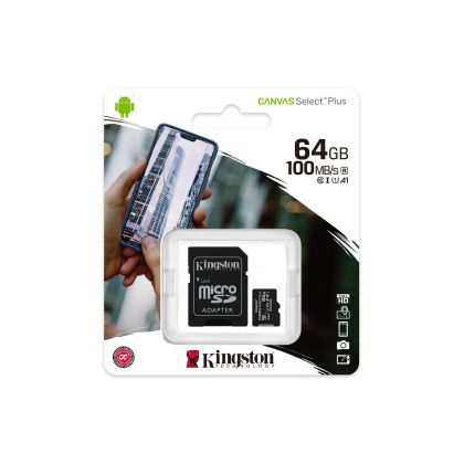 Карта памет Kingston Canvas Select Plus  microSDXC 64GB, Class 10 UHS-I