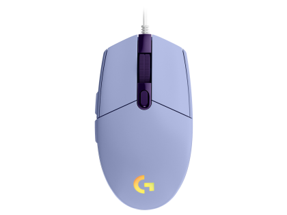 Геймърска мишка Logitech G102 LightSync, RGB, Оптична, Жична, USB, Лилав