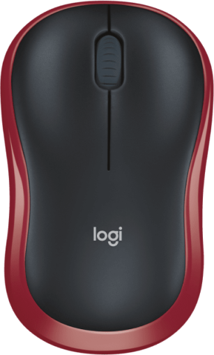 Безжична оптична мишка LOGITECH M185, Червена, USB