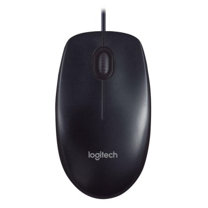 Жична оптична мишка LOGITECH M90, USB, Черен