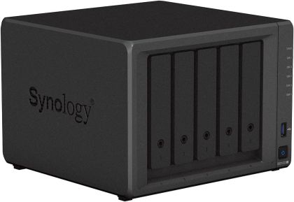 Мрежов сторидж Synology DS1522+, За 5 диска, До 108TB, RAM 8GB, 4xГигабит, USB 3.2 Gen 1