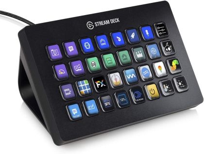 Контролер Elgato Stream Deck, 32 LCD бутона, черен