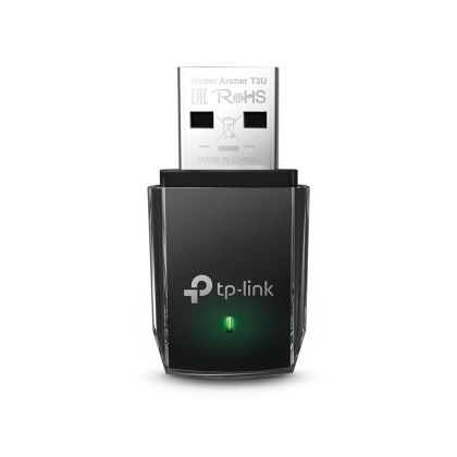 Безжичен адаптер TP-LINK Archer T3U, AC 1300 MU-MIMO, Dual band, USB 3.0, вградена антена