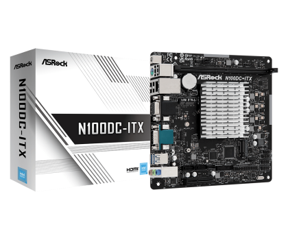 Дънна платка ASROCK N100DC-ITX, Intel® Quad-Core Processor N105, Mini-ITX