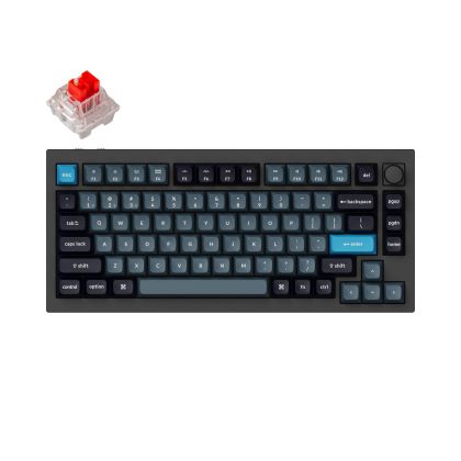 Клавиатура Keychron Q1 Pro Black-Blue QMK TKL K Pro Red Switch RGB LED PBT