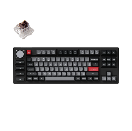 Клавиатура Keychron Q3 Pro Carbon Black TKL K Pro Brown Switch RGB LED PBT