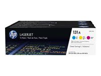 HP 131A original Toner cartridge U0SL1AM cyan magenta yellow standard capacity 3 x 1.800 pages 3-pack