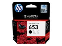 HP 653 Black Original Ink Advantage Cartridge