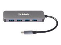 D-LINK USB-C to 4 Port USB 3.0 Hub with USB-C Power Delivery 60W