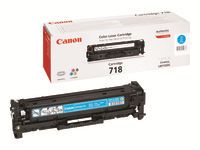 CANON 718 toner cartridge cyan standard capacity 2.900 pages 1-pack