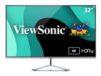 VIEWSONIC VX3276-4K-MHD 32inch 16:9 3840x2160 UHD SuperClear VA monitor 2 HDMI DP Mini DP frameless silver bezel silver stand