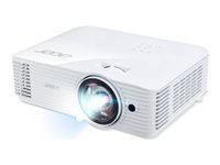 ACER S1386WHn short throw DLP projector WXGA 1280x800 3600ANSI 2880 Eco 20000:1 32dB 24dB Eco HDMI MHL D-Sub RJ45 Composite Audio