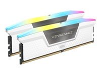 CORSAIR VENGEANCE RGB 32GB 2x16GB DDR5 6000MHz DIMM Unbuffered 36-39-39-76 STD PMIC XMP 3.0 White Heatspreader Black PCB 1.35V