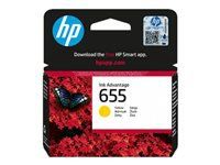 HP 655 original Ink cartridge CZ112AE BHK yellow standard capacity 600 pages 1-pack