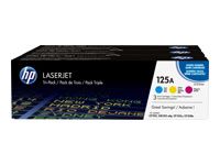 HP 125A original Toner cartridge CF373AM cyan magenta yellow standard capacity 3 x 1.400 pages 3-pack