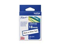 BROTHER TZE241 laminate tape 18 mm BLACK ON WHITE