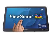 VIEWSONIC TD2430 24inch FHD 1920x1080 VA 10-Point Multitouch 200nits VGA HDMI DisplayPort 2xUSB speakers bookstand style