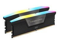 CORSAIR VENGEANCE RGB 32GB 2x16GB DIMM DDR5 6400MT/s Unbuffered 32-40-40-84 Std PMIC XMP 3.0 Black Heatspreader 1.4V