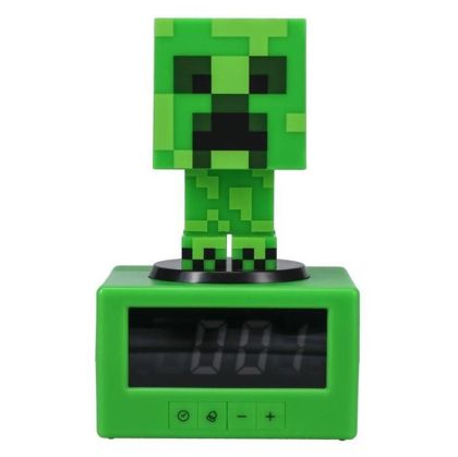 Часовник с аларма Paladone: Minecraft - Creeper Icon Alarm Clock, PP11369MCFV3