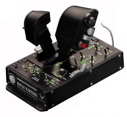 Жичен джойстик,  авиосимулатор Thrustmaster HOTAS Warthog Dual Throttles  за PC, Черен
