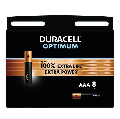 Алкална батерия DURACELL OPTIMUM  MX2400 LR03 AAA /8 бр. в блистер/ 1.5V