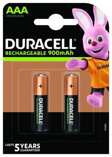 Акумулаторна батерия DURACELL R03 AAA, 900mAh NiMH, 1.2V, 2 бр. в опаковка