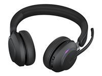 JABRA Evolve2 65 MS Stereo Headset on-ear Bluetooth wireless USB-A noise isolating black Certified for Microsoft Teams