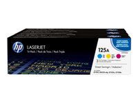 HP 125A original Toner cartridge CF373AM cyan magenta yellow standard capacity 3 x 1.400 pages 3-pack