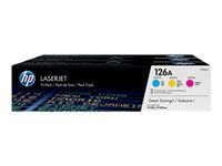 HP 126A original Toner cartridge CF341AD cyan magenta yellow 3x 1.000 pages 3-pack