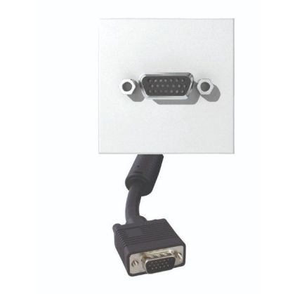 Розетка HD15 (VGA) с кабел 2M Бял