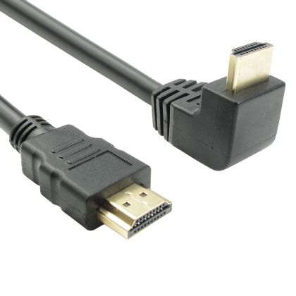 Кабел DeTech HDMI - HDMI M/М, 1.5м, С ъглова глава 