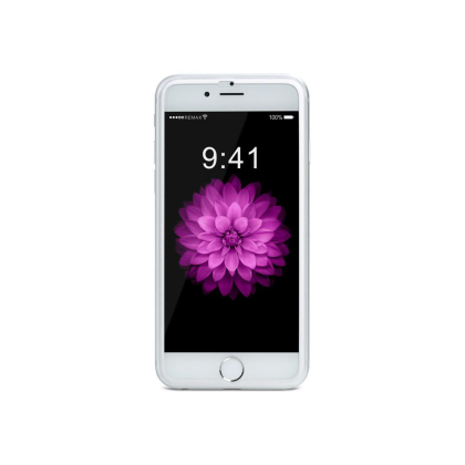 Стъклен протектор за целия дисплей, Remax Honor, за iPhone 6/6S Plus, С Метална лайстна, 0.3 mm, Сребрист 