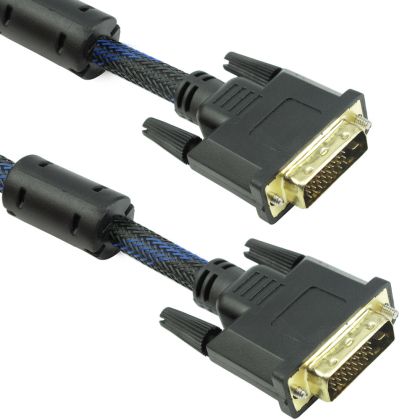 Кабел DeTech DVI-DVI, 1.5m, 24+1,С ферит 