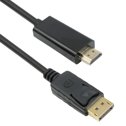 Кабел DeTech DP HDMI M/M, 14+1 cooper, 3м, Черен 