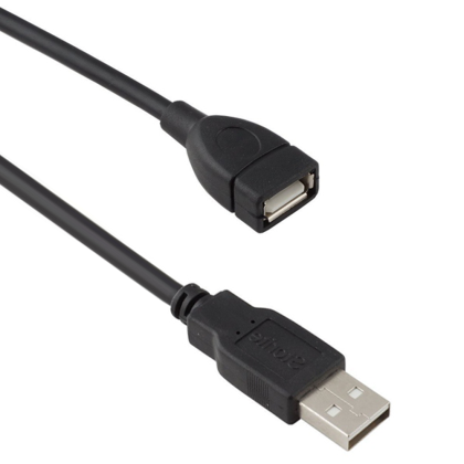 Кабел DeTech USB F - USB M удължител, 3m, HQ 