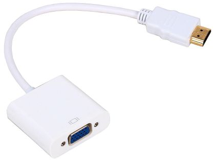 Прех
одник , HDMI M - VGA F, 0.15м, Бял 