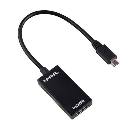 Прех
одник , MHL (micro USB) към HDMI, 15см, Черен 