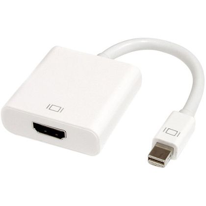 Прех
одник DeTech Mini DP M - HDMI F, 10см, Бял 