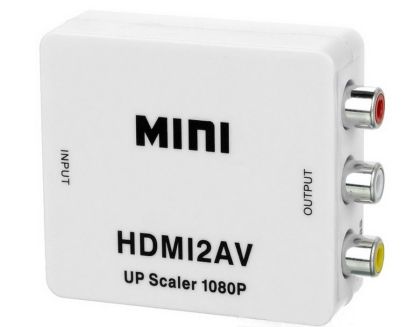 Конвертор, , HDMI към AV (3RCA), Бял 