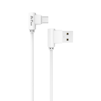 Кабел за данни DeTech DE-21M, Micro USB, 1.0m, Бял 