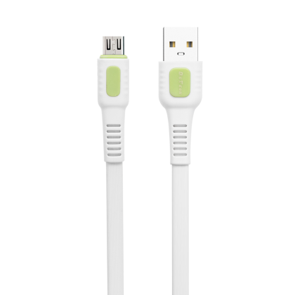 Кабел за данни DeTech DE-C36M, Micro USB, 1.0m, Бял 