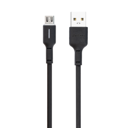 Кабел за данни DeTech DE-C37M, Micro USB, 1.0m, Черен 