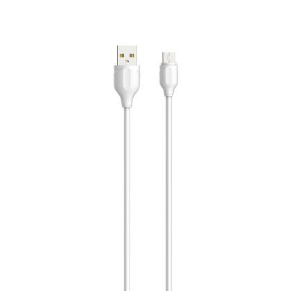 Кабел за данни LDNIO LS371, Micro USB, 1.0m, Бял 