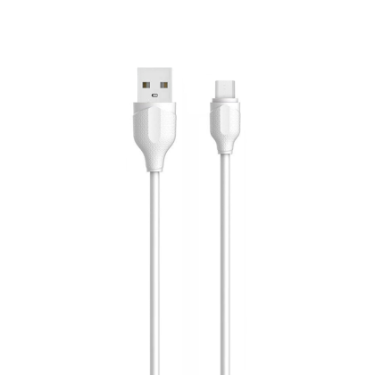 Кабел за данни LDNIO LS372, Micro USB, 2.0m, Бял 